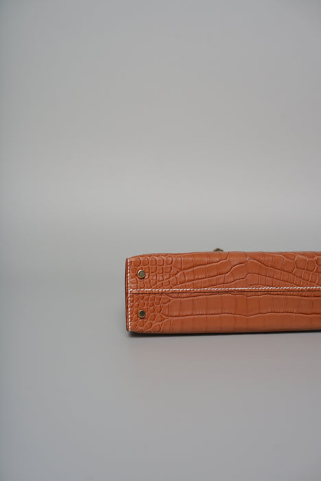 Hermes Kelly 20 HSS in Gold Matte Alligator Permabrass (Brand New)