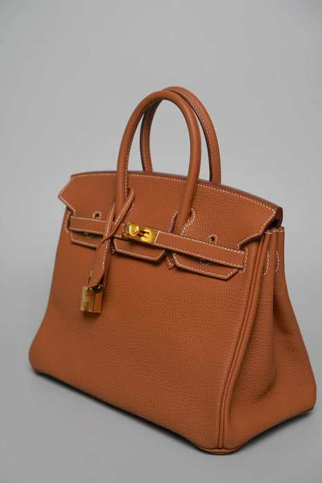 Hermes Birkin 25 in Gold Togo Ghw (Brand New)