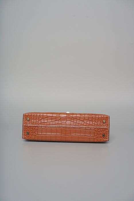 Hermes Kelly 20 HSS in Gold Matte Alligator Permabrass (Brand New)
