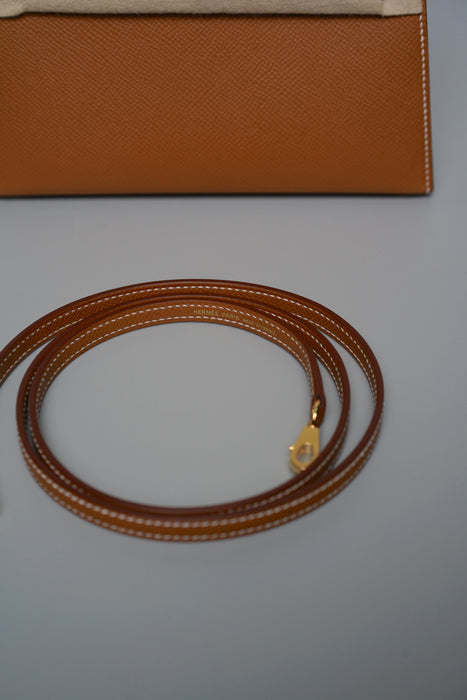 Hermes Kelly 20 in Gold Epsom Ghw (Brand New)