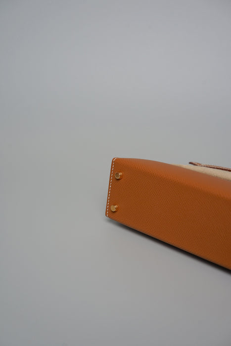 Hermes Kelly 20 in Gold Epsom Ghw (Brand New)