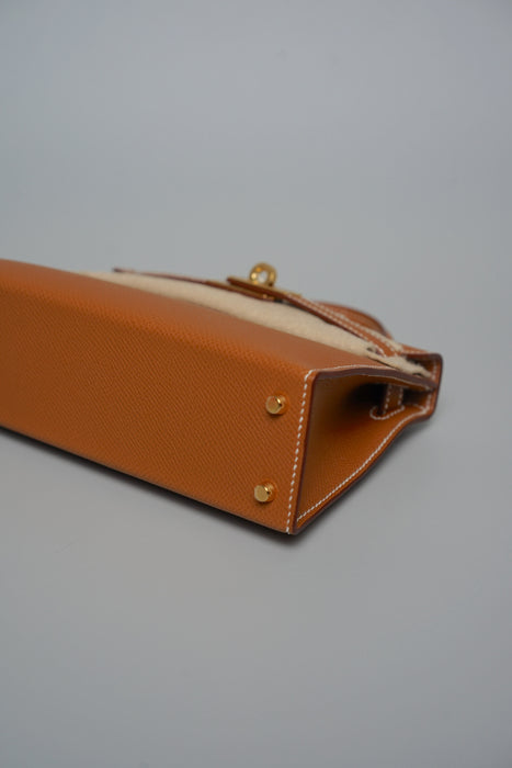 Hermes Kelly 20 in Gold Epsom Ghw (Brand New)