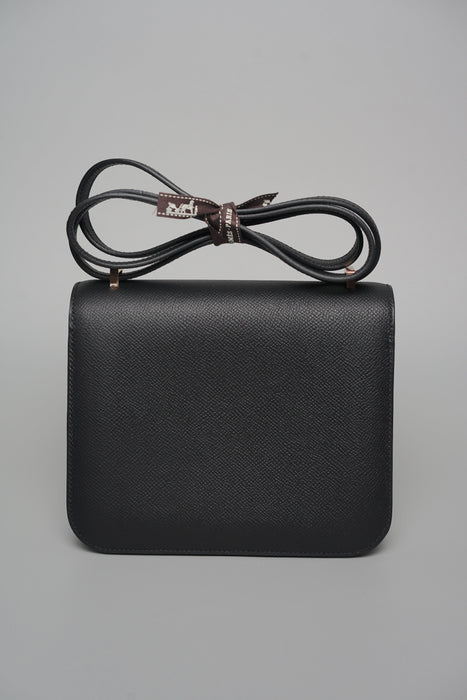 Hermes Constance 18 in Noir Epsom Rghw (Brand New)