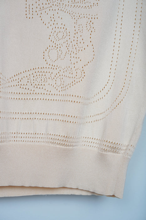 Hermes Sleeve Top in Beige Size 36