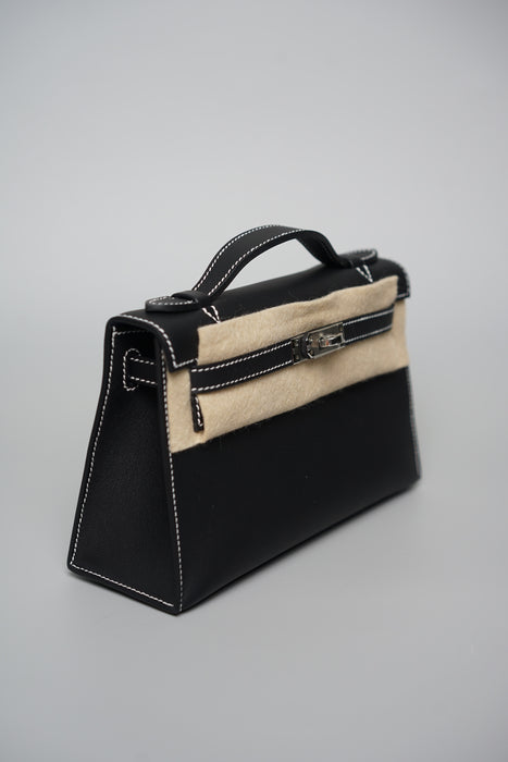 Hermes Kelly Pochette HSS in Noir Swift Phw (Brand New)