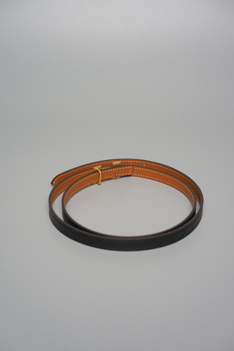 Hermes Mini 5382 Belt in Noir / Gold Ghw Size 85 (Brand New)