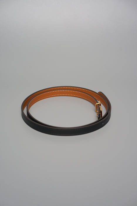 Hermes Mini 5382 Belt in Noir / Gold Ghw Size 85 (Brand New)