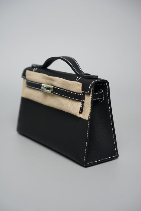 Hermes Kelly Pochette HSS in Noir Swift Phw (Brand New)