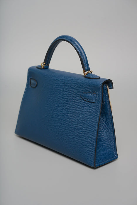 Hermes Kelly 20 in Deep Blue Ghw (Brand New)