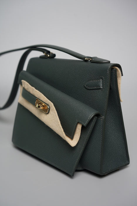 Hermes Kelly Sellier Desordre in Vert Mangrove Phw (Brand New)