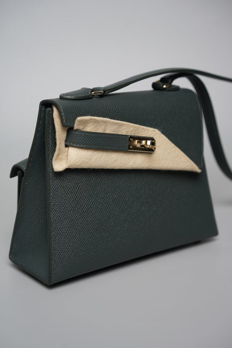 Hermes Kelly Sellier Desordre in Vert Mangrove Phw (Brand New)