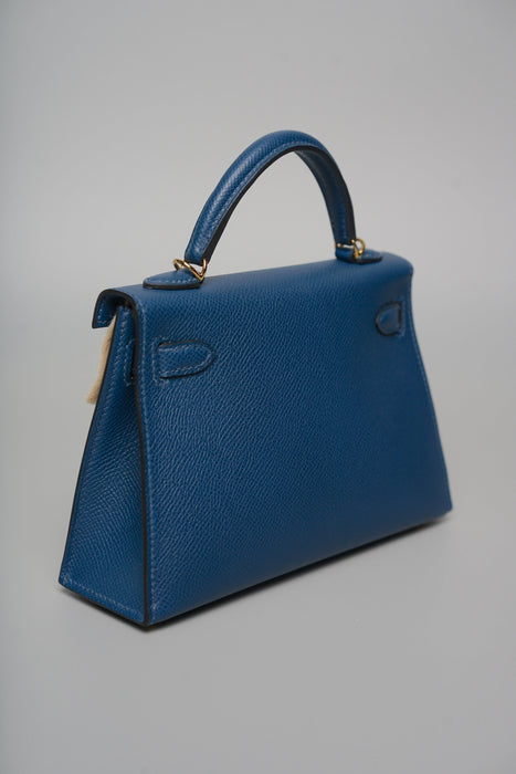 Hermes Kelly 20 in Deep Blue Ghw (Brand New)