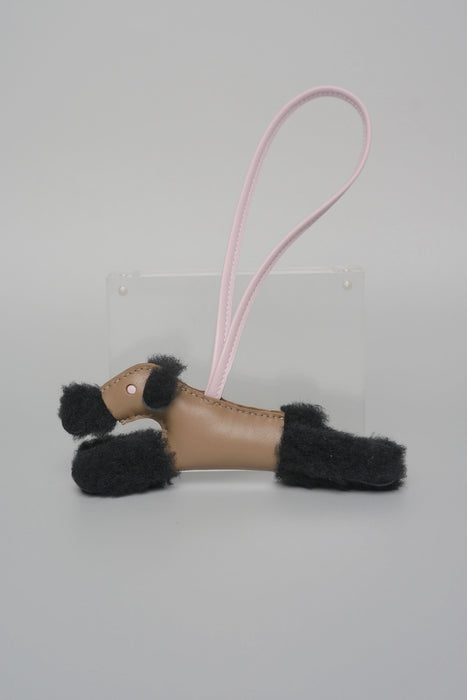 Hermes Budy Charm in Black/Etoupe/ Mauve Pale (Brand New)