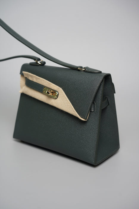 Hermes Kelly Sellier Desordre in Vert Mangrove Phw (Brand New)