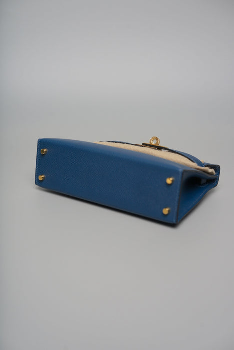 Hermes Kelly 20 in Deep Blue Ghw (Brand New)