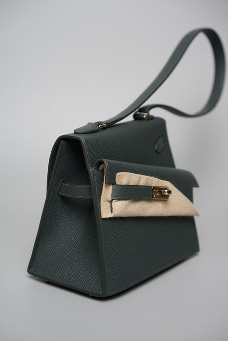 Hermes Kelly Sellier Desordre in Vert Mangrove Phw (Brand New)