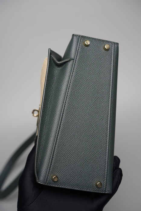 Hermes Kelly Sellier Desordre in Vert Mangrove Phw (Brand New)