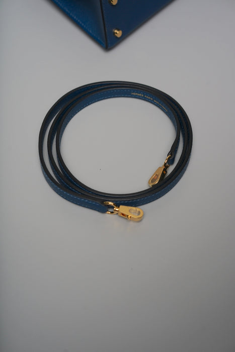 Hermes Kelly 20 in Deep Blue Ghw (Brand New)