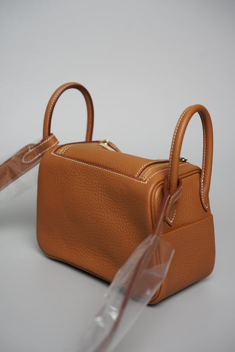 Hermes Mini Lindy II in Gold Ghw (Brand New)