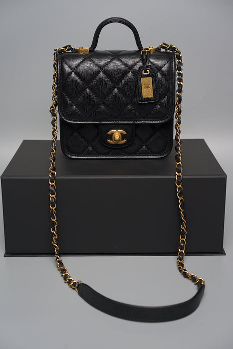 Chanel Mini Flap Bag in Black Caviar (Brand New)