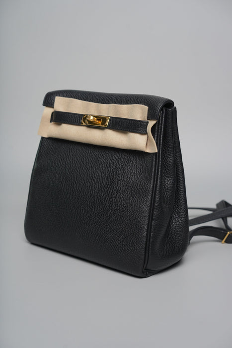 Hermes Kelly 22 Ado Backpack in Noir Ghw