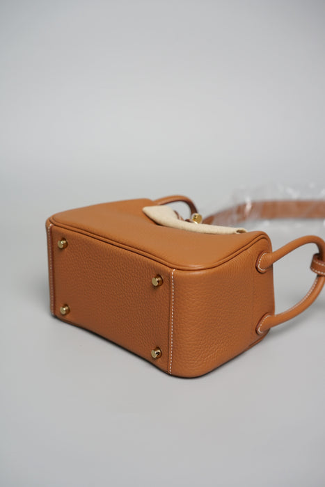 Hermes Mini Lindy II in Gold Ghw (Brand New)