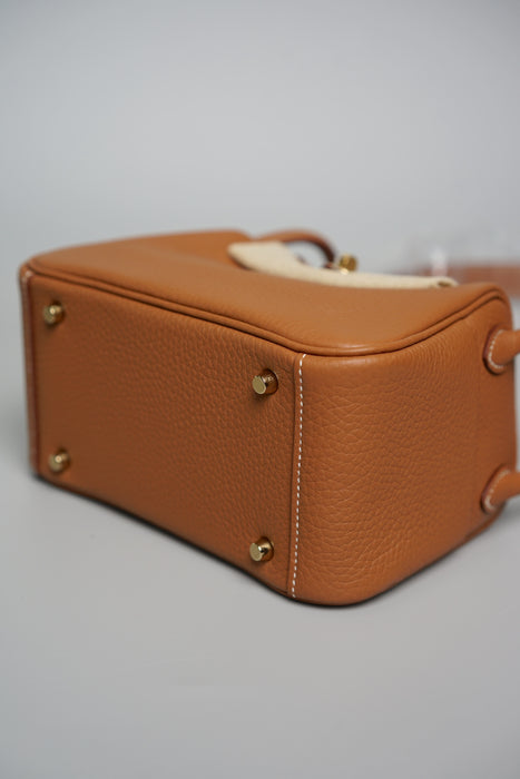 Hermes Mini Lindy II in Gold Ghw (Brand New)