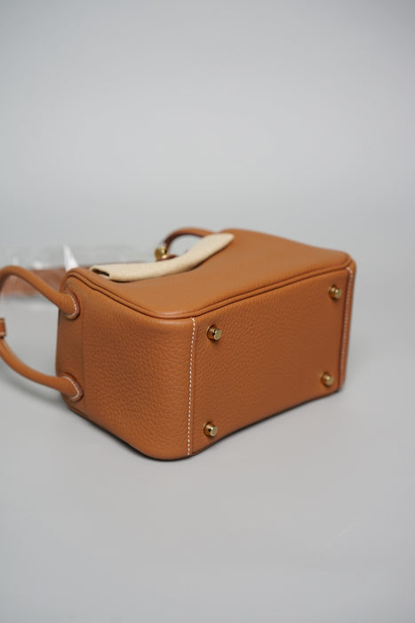 Hermes Mini Lindy II in Gold Ghw (Brand New)