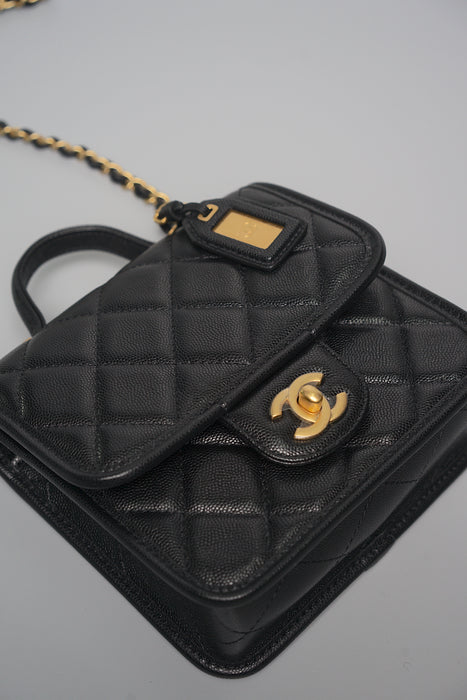 Chanel Mini Flap Bag in Black Caviar (Brand New)