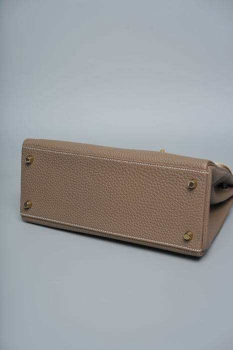 Hermes Kelly 28 Retourne in Etoupe Togo Ghw