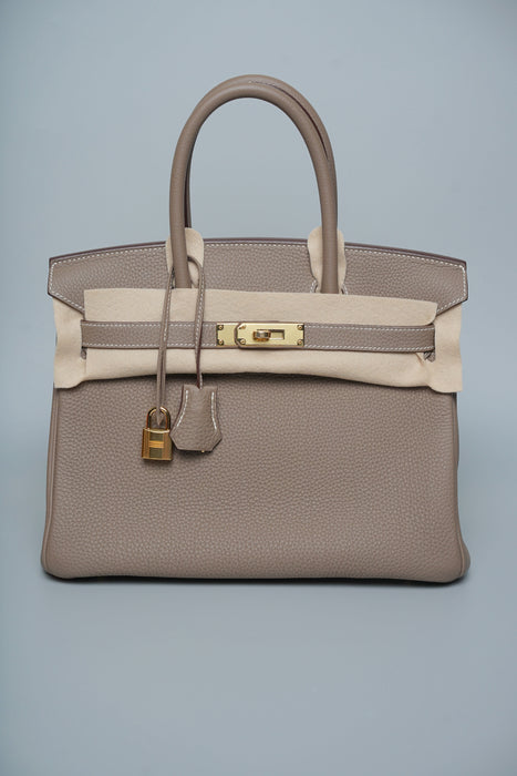 Hermes Birkin 30 in Etoupe Togo Ghw (Brand New)