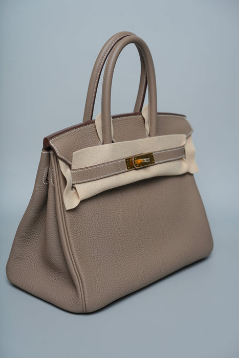 Hermes Birkin 30 in Etoupe Togo Ghw (Brand New)