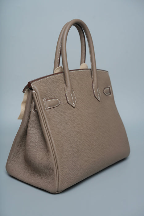 Hermes Birkin 30 in Etoupe Togo Ghw (Brand New)