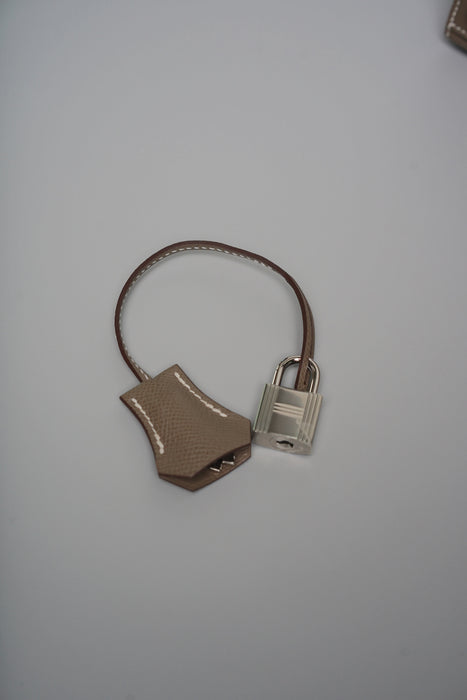 Hermes Kelly 25 II Sellier in Etoupe Epsom Phw (Brand New)