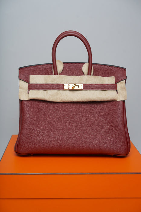 Hermes Birkin 25 in Rouge H Togo Ghw (Brand New)