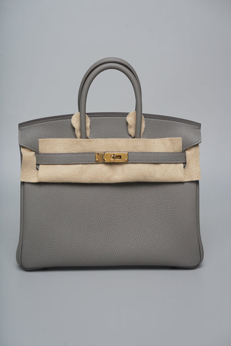 Hermes Birkin 25 in Gris Meyer Togo Ghw (Brand New)