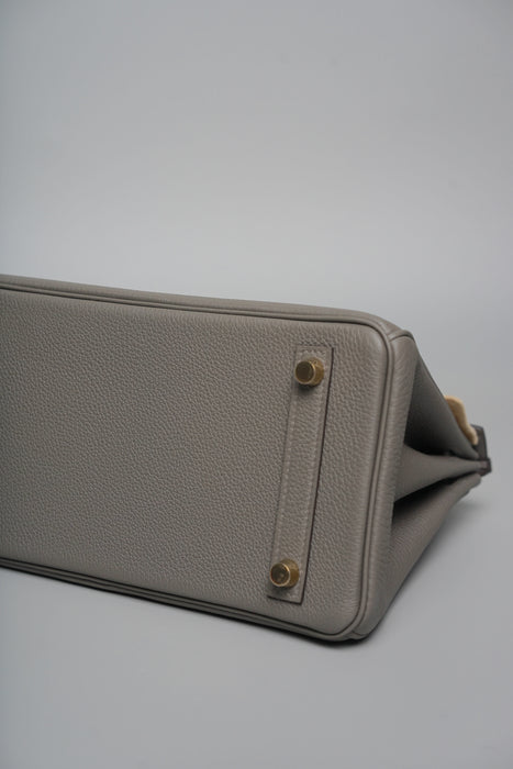 Hermes Birkin 25 in Gris Meyer Togo Ghw (Brand New)