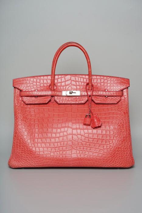 Hermes Birkin 40 in Bougainvillea Matte Porosus Phw