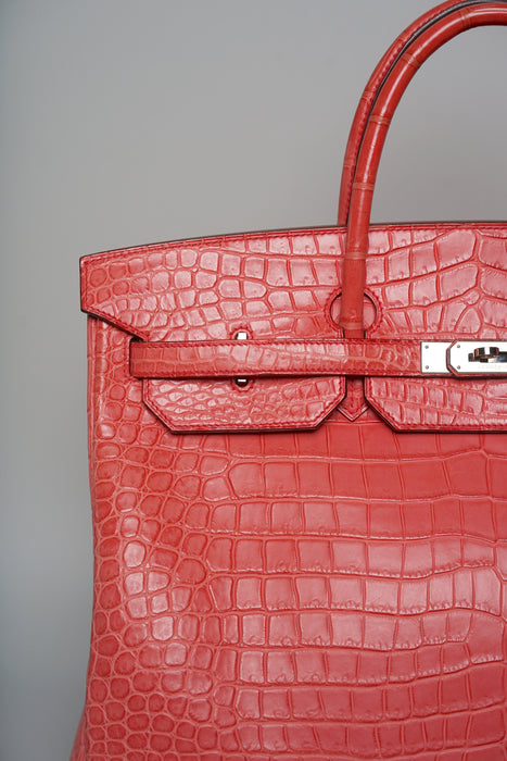 Hermes Birkin 40 in Bougainvillea Matte Porosus Phw