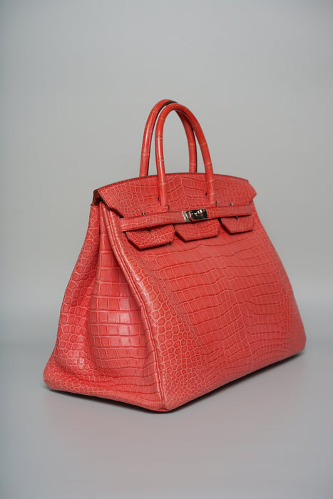 Hermes Birkin 40 in Bougainvillea Matte Porosus Phw