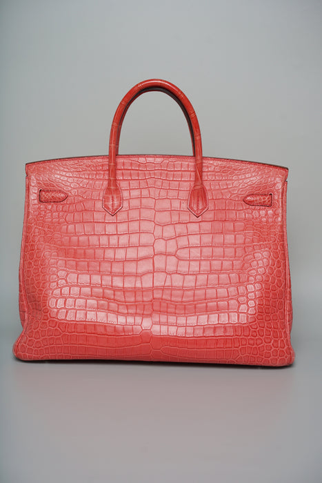 Hermes Birkin 40 in Bougainvillea Matte Porosus Phw