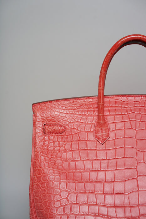Hermes Birkin 40 in Bougainvillea Matte Porosus Phw