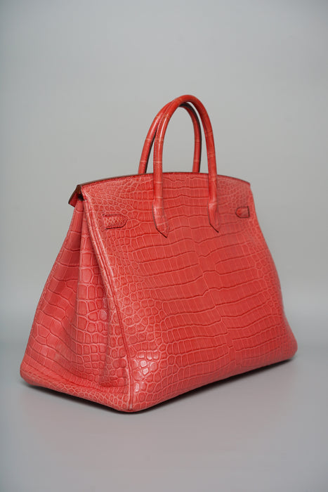 Hermes Birkin 40 in Bougainvillea Matte Porosus Phw