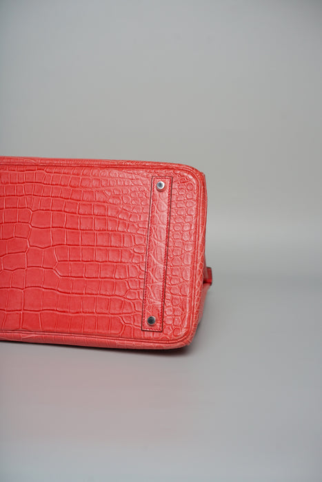 Hermes Birkin 40 in Bougainvillea Matte Porosus Phw