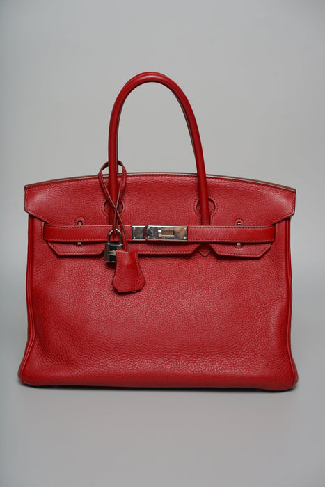 Hermes Birkin 30 in Rouge Vif Togo Phw