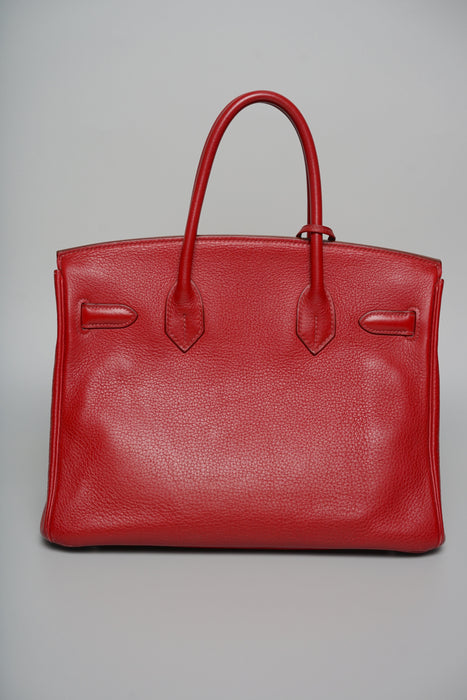 Hermes Birkin 30 in Rouge Vif Togo Phw