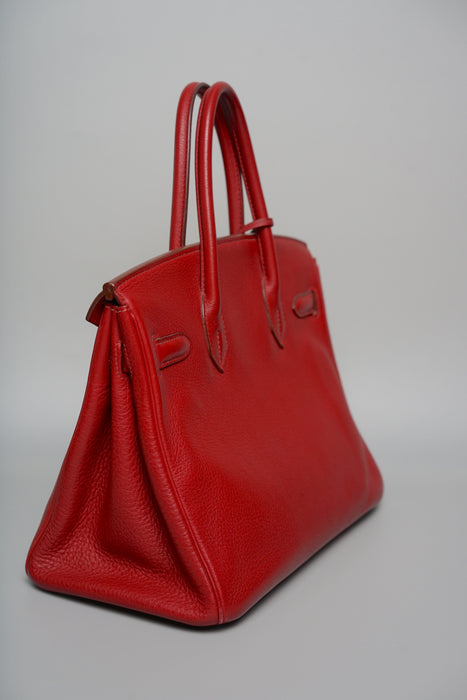 Hermes Birkin 30 in Rouge Vif Togo Phw