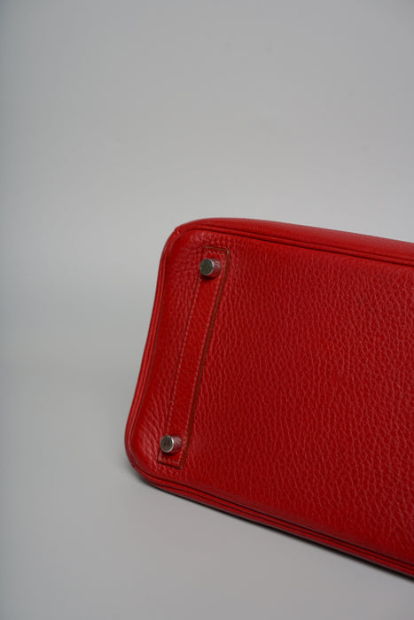 Hermes Birkin 30 in Rouge Vif Togo Phw