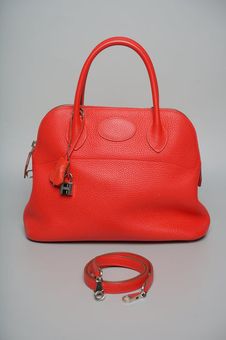 Hermes Bolide 31 in Rose Jaipur Clemence Phw