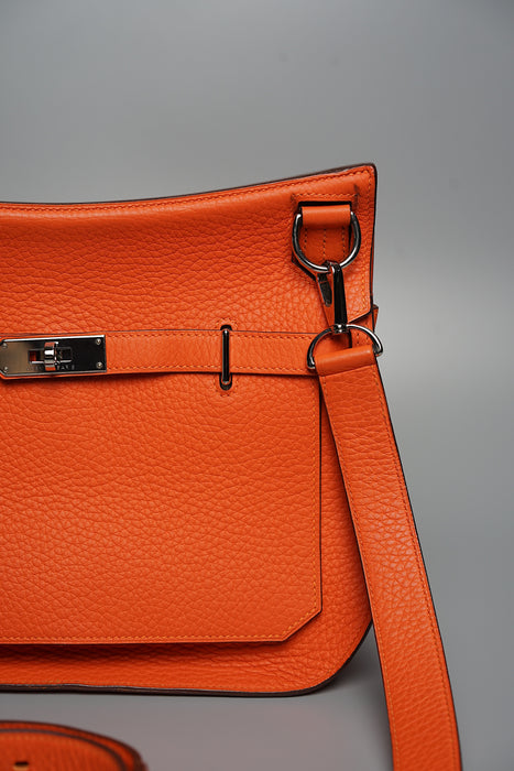 Hermes Jypsiere 28 in Orange Clemence Phw